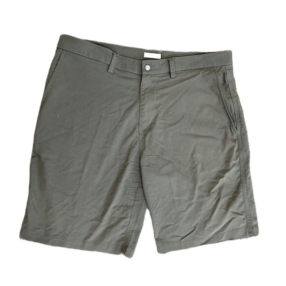 Tasc Motion Medium Gray Performance Flat Front 9"Inch Inseam Shorts Size 38 - Picture 2 of 14